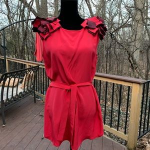 Trina Turk Red Silk Dress